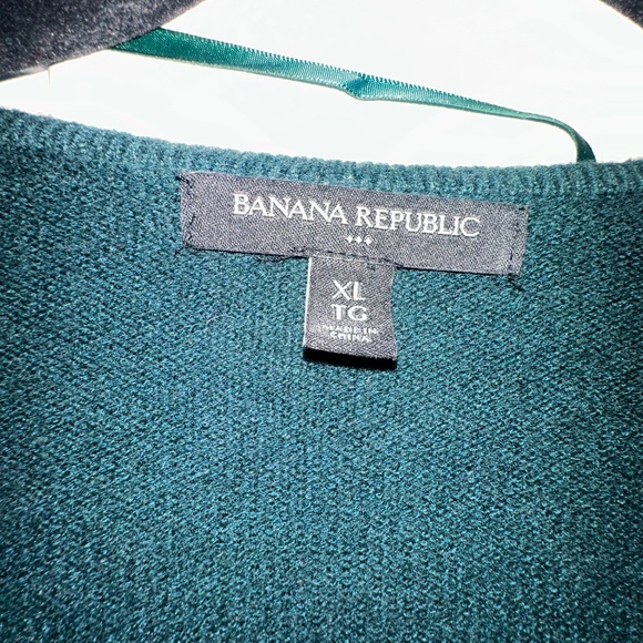 Banana Republic Turquoise Waterfall Cardigan Sweater XL with Pockets - Picture 3 of 7
